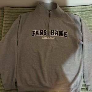 Gray Fanshawe College Quarter-Zip Sweatshirt